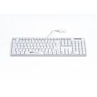 Cleantype Easy Basic wasserdichte Kunststoff-Tastatur weiß Hygienetastatur TKL-105-GCQ-IP68