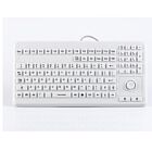 Induproof Advanced Silkon-Tastatur mit Mousebutton grau Hygienetastatur TKG-104-MB-IP68