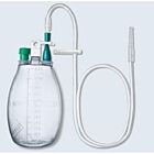 OP-Flaschen mit Redon-Verbindungsschlauch 200 ml und 400 ml Systeme von pfm medical mit 50 ml Sicherheitsvolumen