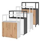 Flexwall Regal mit Türen 3 OH (1 offen)