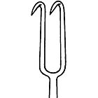 Mukosahäkchen 2-zinkig, 2mm x 16cm