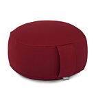 Meditationskissen Rondo Eco Dinkelfüllung mit Köperbezug bordeaux