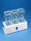 Färbeblock aus Plexiglas mit 3 Hellendahlkästen Objektträgerkasten von Hellendahl