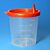 Urinbecher mit rotem Schnapp-Deckel 100 Stück Urinbecher 125ml 100St.