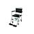 Toilettenrollstuhl TRS 130 grau-schwarz mit Eimer