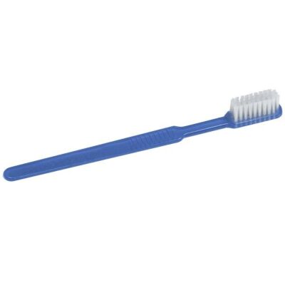 Einmal-Zahnbürsten blau mit Pasta 100 Stück Mundhygienebedarf für Praxis, Heim und die Reise