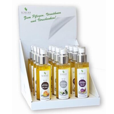 Aroma-Massageöl Display 12 x 100 ml Hautöl