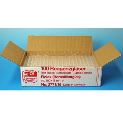 Reagenzgläser Fiolax gebördelter Rand Reagenzgläser aus Borosilikatglas von Karl Hecht
