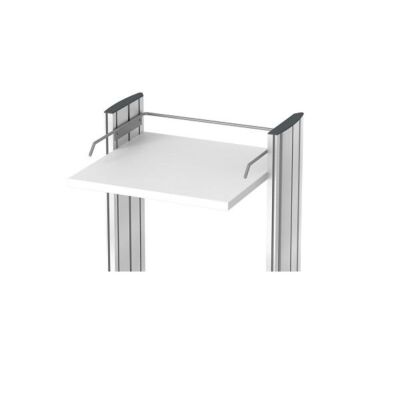 Reling für die Ablageplatte an swingo und swingo-clinic Zubehör für den Gerätewagen swingo