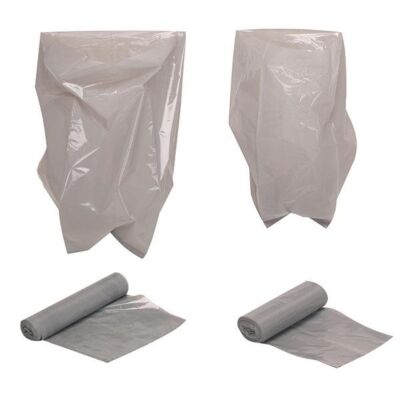 Abfallbeutel Hochdruck grau auf Rolle Hochdruck-Folienbeutel LDPE