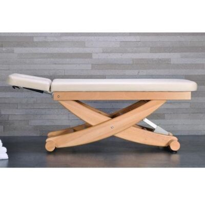 Havanna, Liege mit Kopfteil 40/90° düne Buche stationäre Massageliege von Clap Tzu
