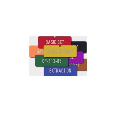 Kennzeichnungsschilder mit Beschriftung für Steril-Container