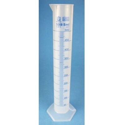 Messzylinder Polypropylen hohe Form graduiert Achtkantfuß Messzylinder von Karl Hecht in verschiedenen Ausführungen