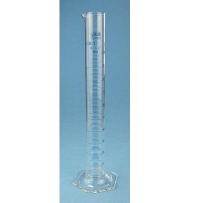 Messzylinder Duran hohe Form graduiert Messzylinder von Karl Hecht in verschiedenen Ausführungen