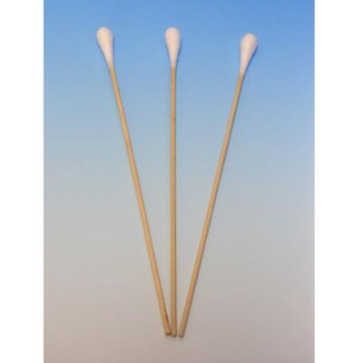 Watteträger Ø10mm 20cm lang 50 Stück unsteril Stieltupfer