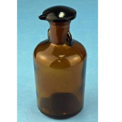 Tropfflaschen 100ml flacher Stopfen Braunglas