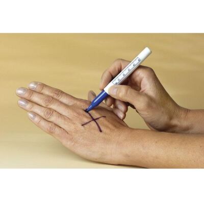 Hautmarker mit aufgedrucktem Lineal