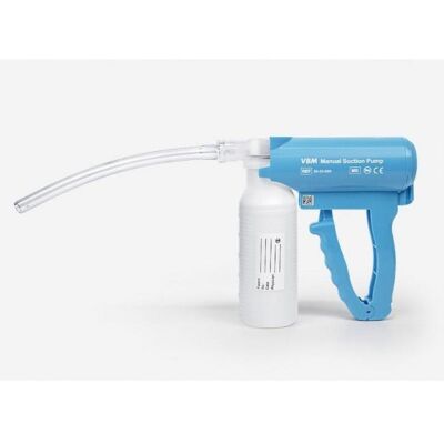 Handabsaugpumpe olivgrün für die schnelle Absaugung von Flüssigkeiten aus Mund- und Nasenbereich von Erwachsenen und Kindern in Notfallsituationen