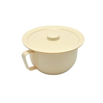 Nachttopf für Erwachsene mit Deckel Kunststoff elfenbein