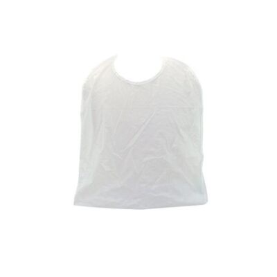 Lätzchen Kunststoffolie mit  Auffangtasche 40 x 60 cm weiß