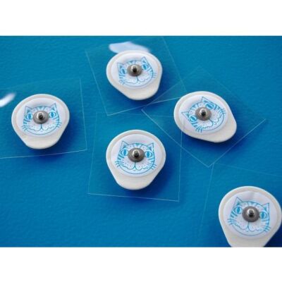 Kinder-Elektrode Schaumstoff Typ 457 Wet-Gel  Ø 35 mm Klebeelektrode rund 30 Stück