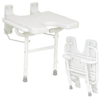 Duschklappsitz DKS 130 mit Ausschnitt weiß