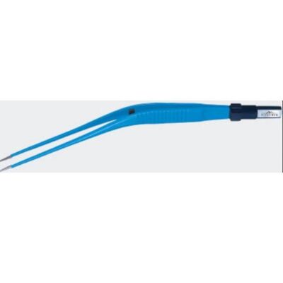 Bipolare Pinzette 17 cm gebogen stumpf 1,0 mm