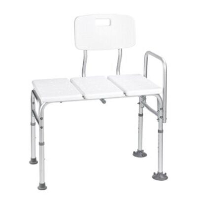 Badewannentransferbank Alum. weiß 70 x 41 x 53-63 cm