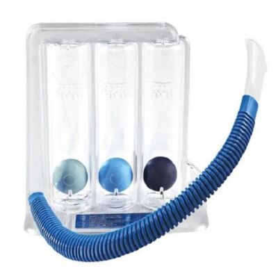 Triflo II Atemtrainer mit Mundstück und Atemschlauch