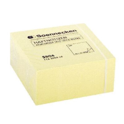 Haftnotizwürfel gelb 76x76 mm 400 Blatt Klebezettel von Soennecken