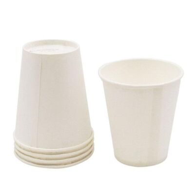Trinkbecher aus Papier 150 ml weiß 100 Stück Pappbecher