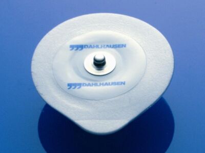 Einmal-Elektrode Typ 405 Kurzzeitüberwachung Ø 45 mm oval latexfreie Klebelektrode mit zentralem Druckknopf, Schaumstoff, Wet-Gel