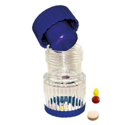 Tablettenmörser mit Deckel und Depotfach