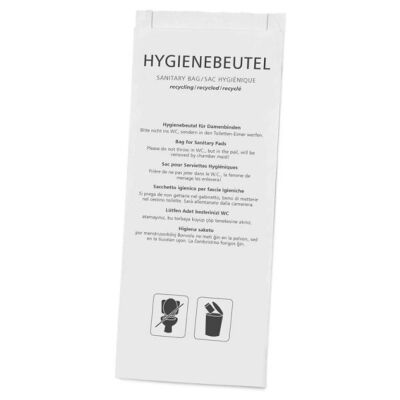 Hygienebeutel für Damenbinden weiß 125 Stück