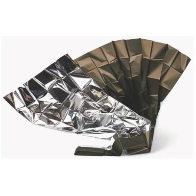 Rettungsdecke 210 x 160 cm grün-silber