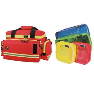 MUC-M Notfalltasche leer rot mit Modultaschen