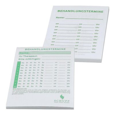 Terminzettel klein Patientenzettel