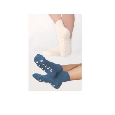 Wärmesocken Angora mit Rutschnoppen