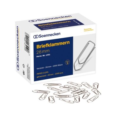 Briefklammern spitze Form 26 mm 1000 Stück