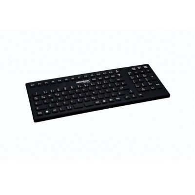 Induproof Smart Classic Silikon-Tastatur wasserdicht schwarz Hygienetastatur TKG-106-IP68