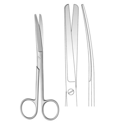 Schere 14,5 cm, gebogen, st/st