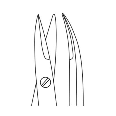 Mikroscheren gebogen KLS Martin