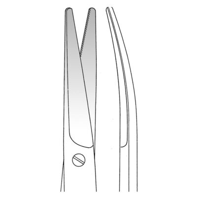 TC-Ligaturschere 14,5 cm, gebogen