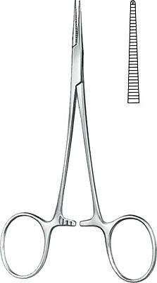 Mosquitoklemme ger., 12.5cm 1x2 Z.