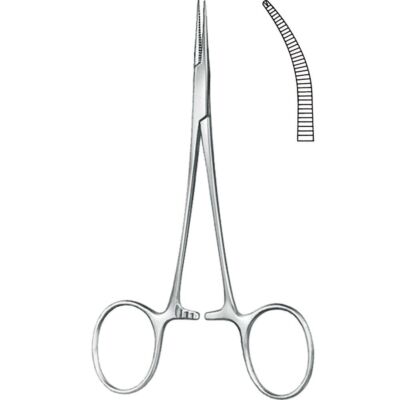 Mosquitoklemme geb., 12.5cm 1x2 Z.