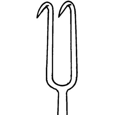 Mukosahäkchen 2-zinkig, 2mm x 16cm