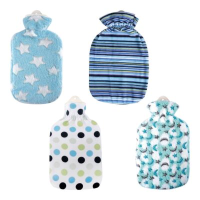 Softvelourbezug mit Wärmflasche