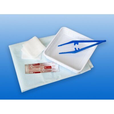 Fadenziehset steril, 1 Packung 10 Sets Kompresse, Pinzette, Fadenmesser