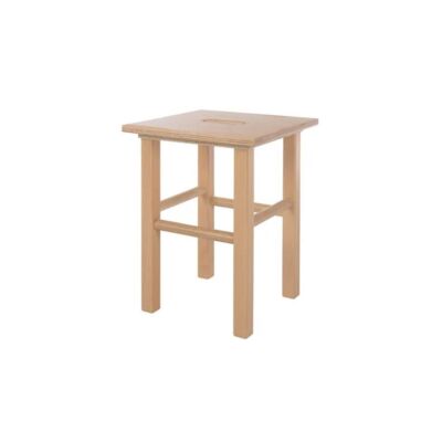 Holzhocker aus Hartholz, 35x35x48 cm