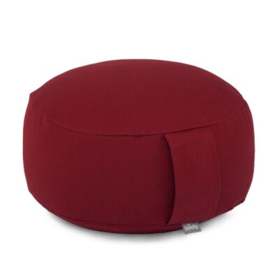 Meditationskissen Rondo Eco Dinkelfüllung mit Köperbezug bordeaux